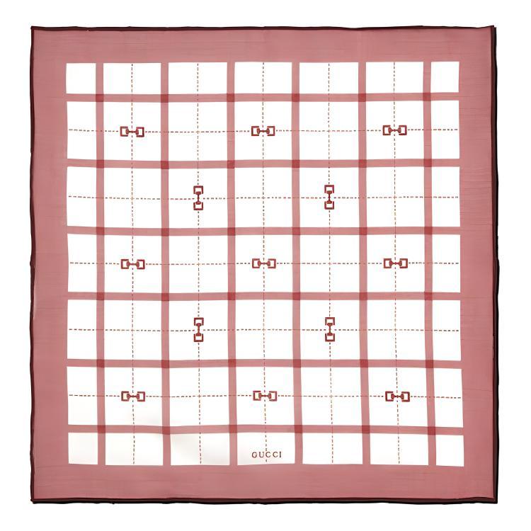 Gucci Gucci Silk Scarves Men Red/White