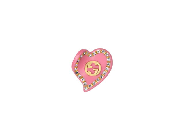 Gucci Gucci Heart Interlocking G Hair Clip Pink Gold - view 1