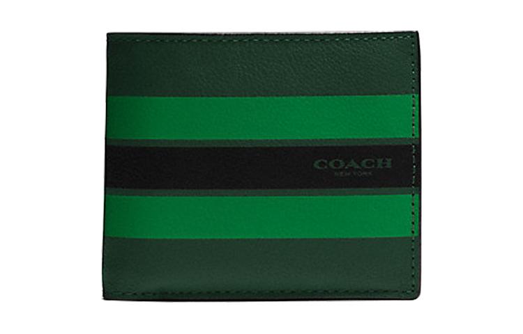 Coach Coach 3 IN 1 Wallet Leather 3-in-1 Card Holder Wallet Regular Men's Army Green