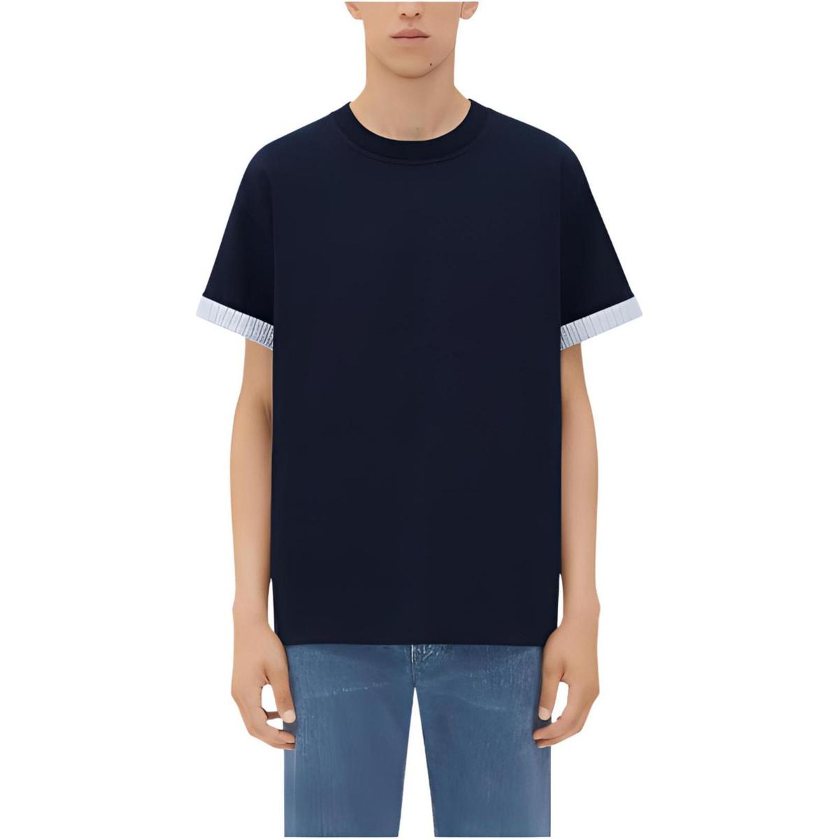 Bottega Veneta Bottega Veneta Double Layer Striped Crewneck T Shirt