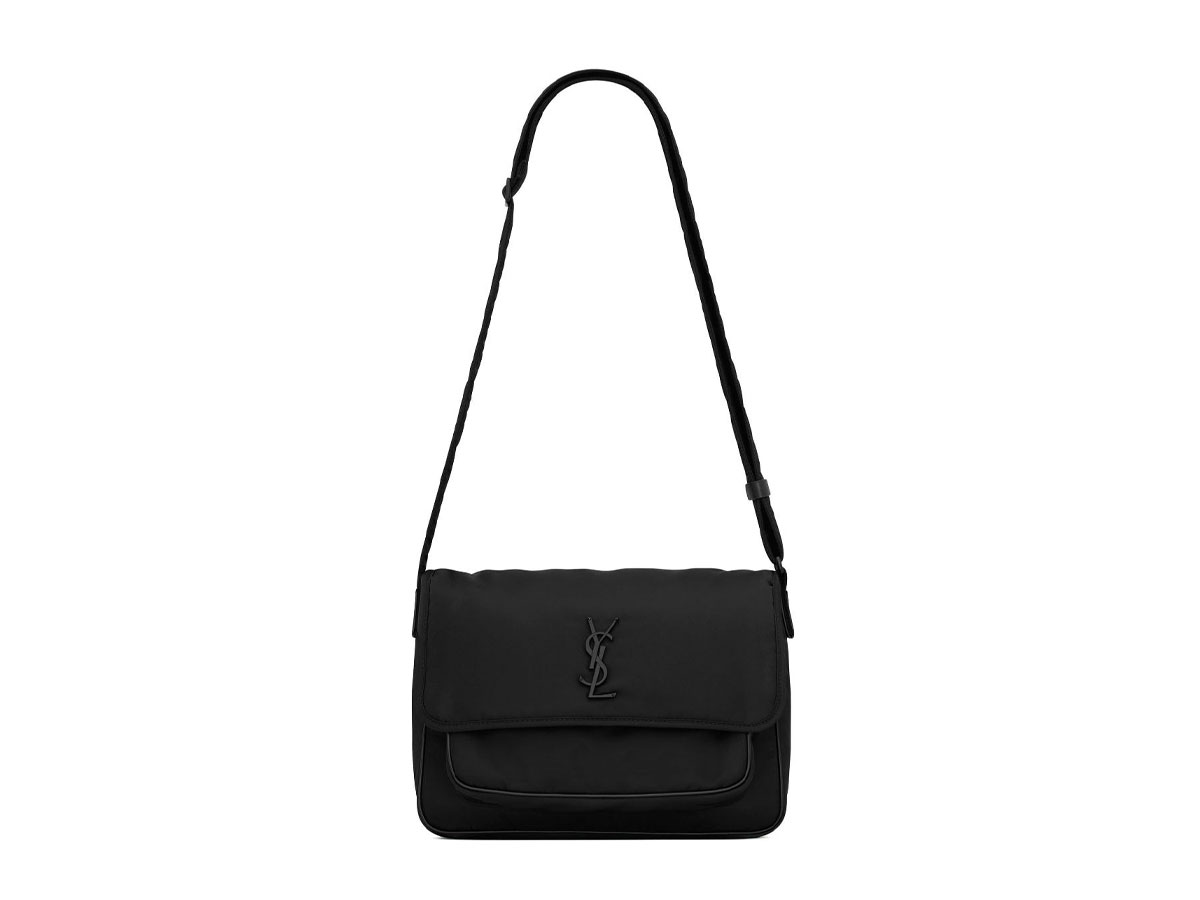Saint Laurent Saint Laurent Durable Econyl Niki Bagblack Outer Recycled Nylon Calf Leather 100lining Ec