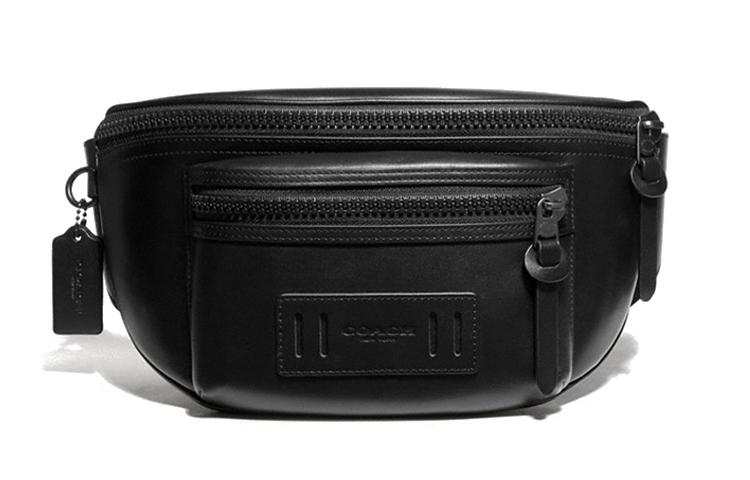 Coach Coach Terrain Cow Leather Fanny Pack Large Size Men's Black