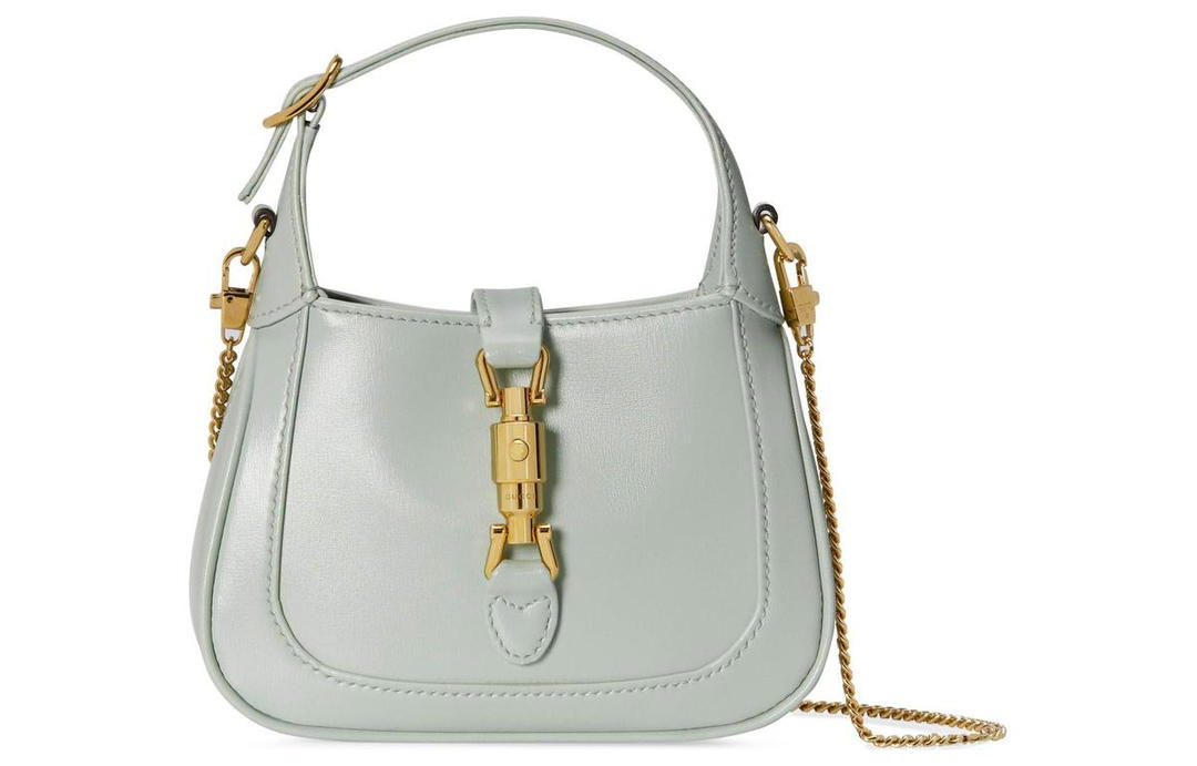 Gucci Gucci Jackie 1961 Leather Shoulder Bag Crossbody Bag Handbag Mini Women's Light Green