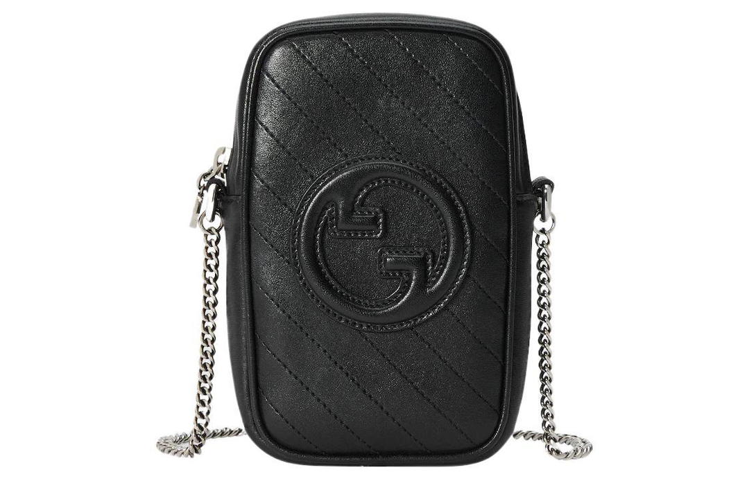 Gucci Gucci Blondie Leather Crossbody Bag, Shoulder Bag Women's Black