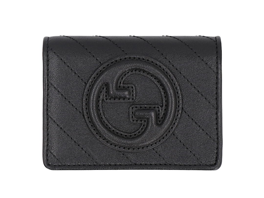 Gucci Gucci Blondie Leather Card Holderblack Lamb 100