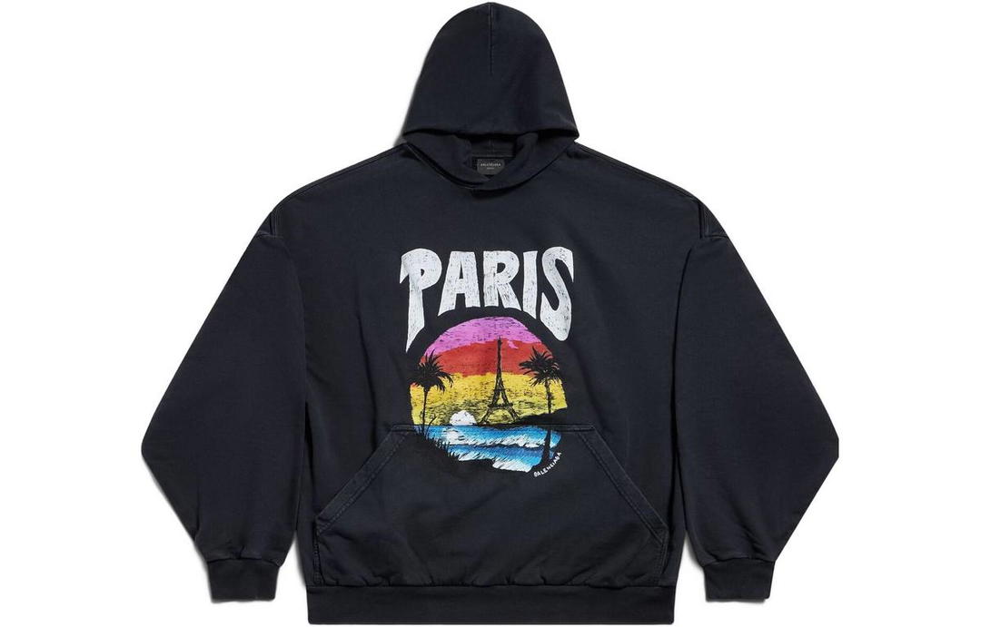 Balenciaga Balenciaga Paris Tropical Oversized Hoodie