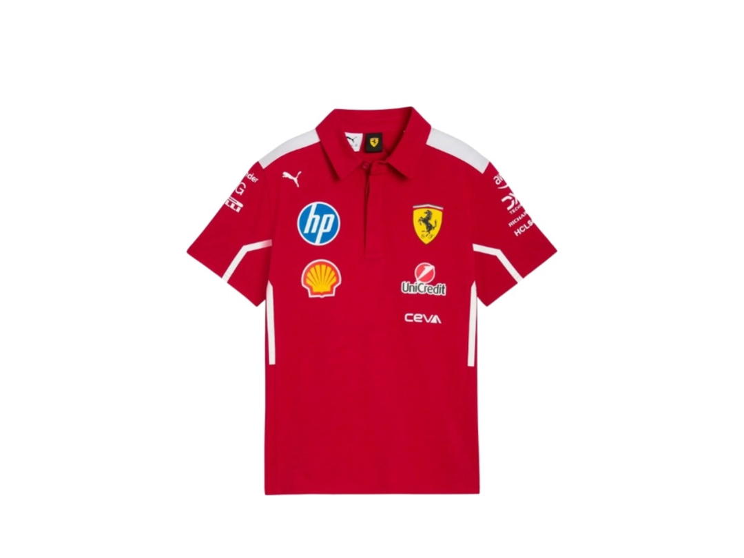Puma Puma Scuderia Ferrari F1 Puma 2025 Team Polo Red White