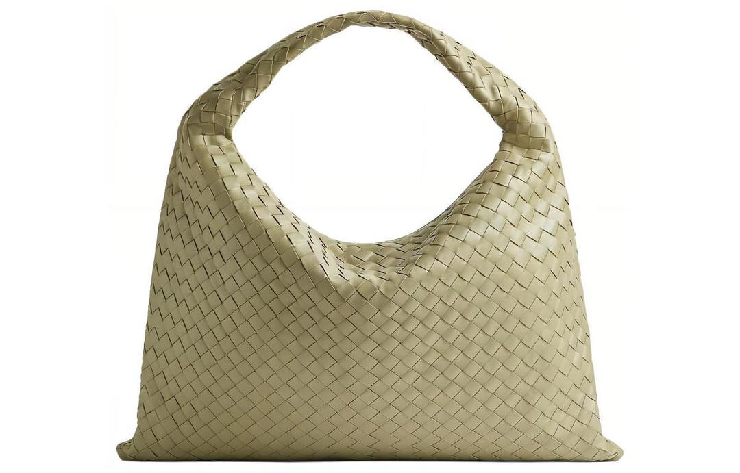 Bottega Veneta Bottega Veneta Calfskin Handbag Shoulder Bag Large Size Women's Limestone Green