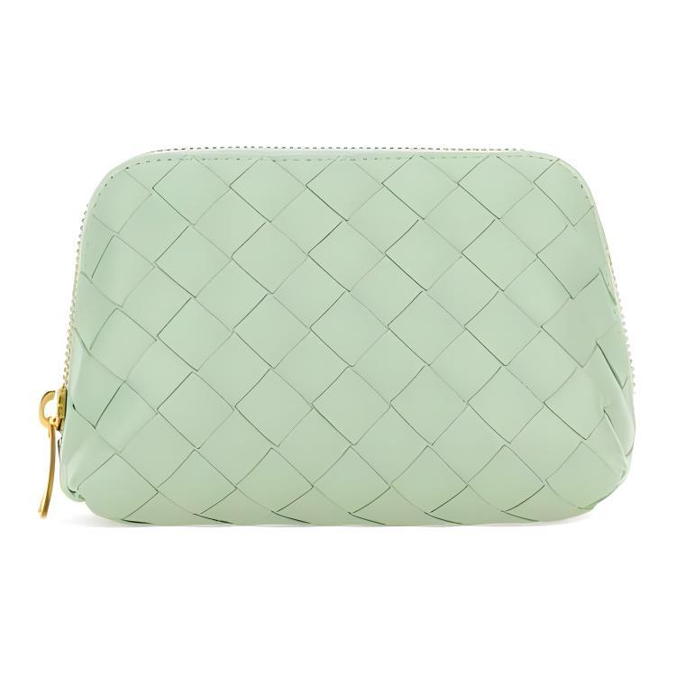 Bottega Veneta Bottega Veneta Leather Makeup Bag Women's Mint Green