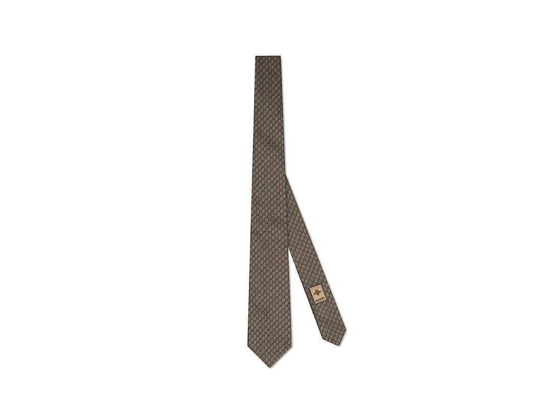 Gucci Gucci Wool Silk Tiebeige None Silk 71 Wool 29