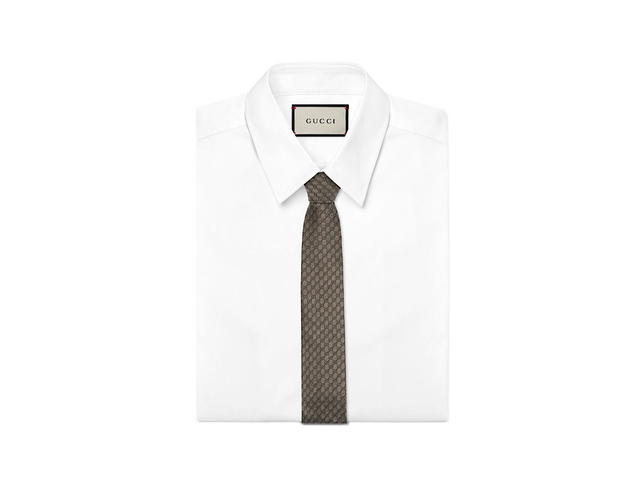 Gucci Gucci Wool Silk Tiebeige None Silk 71 Wool 29 - view 3