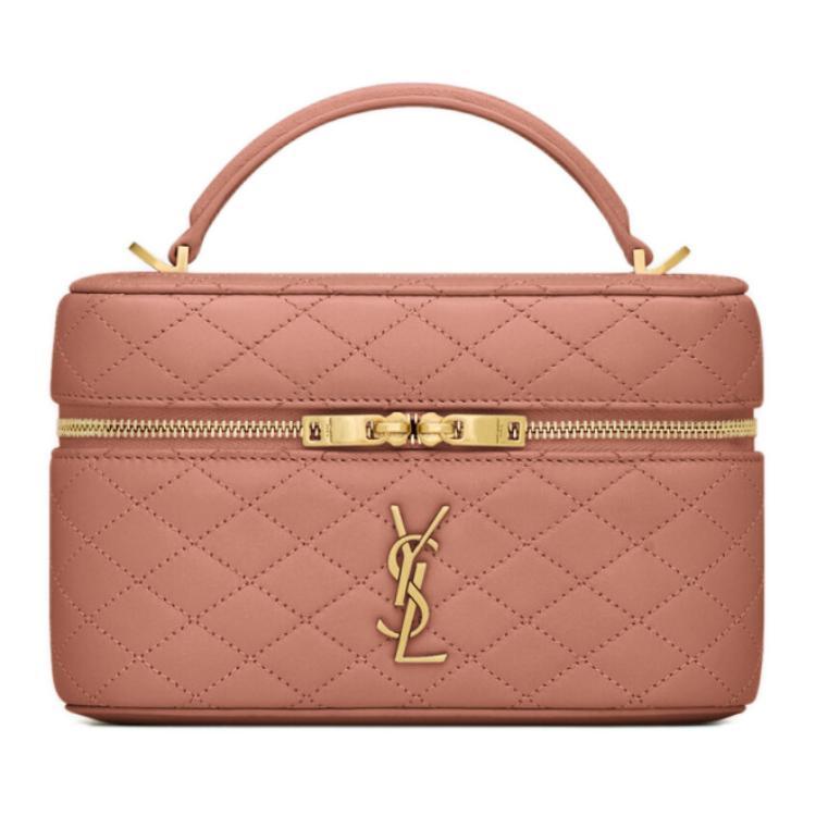 Saint Laurent Saint Laurent GABY Sheepskin Makeup Bag Shoulder Bag Crossbody Bag Handbag Women's Light Pink