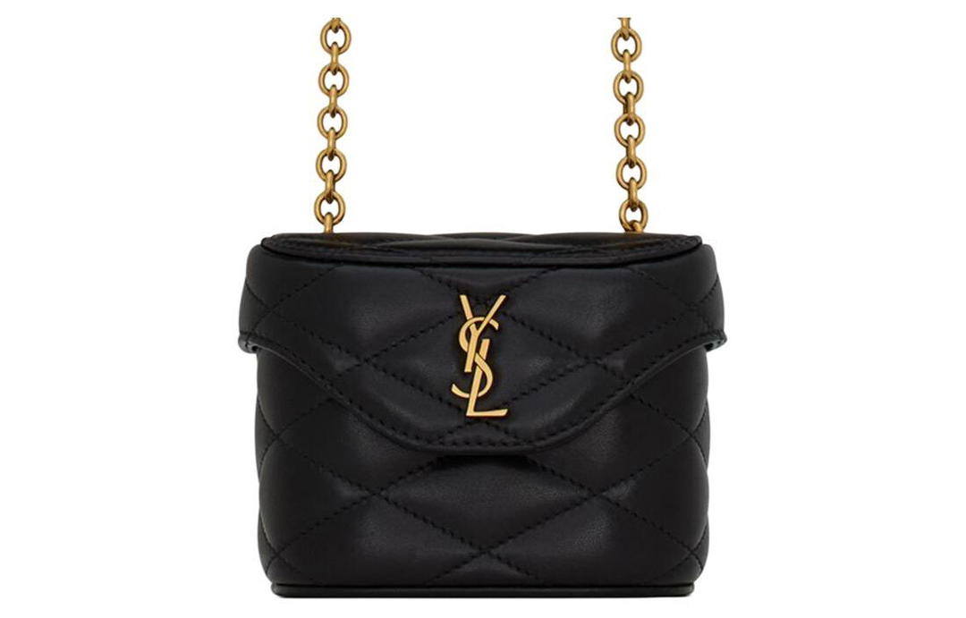 Saint Laurent Saint Laurent June Sheepskin Box Shaped Bag Crossbody Bag Shoulder Bag Women's Black