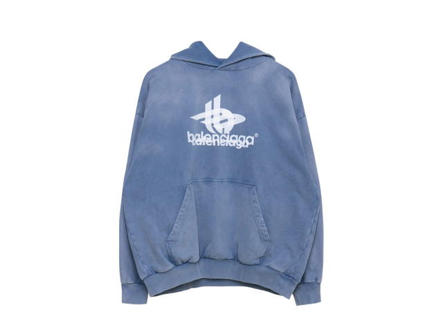 Balenciaga Balenciaga Phantom Overlap 3B Washed Hoodie Blue - view 1