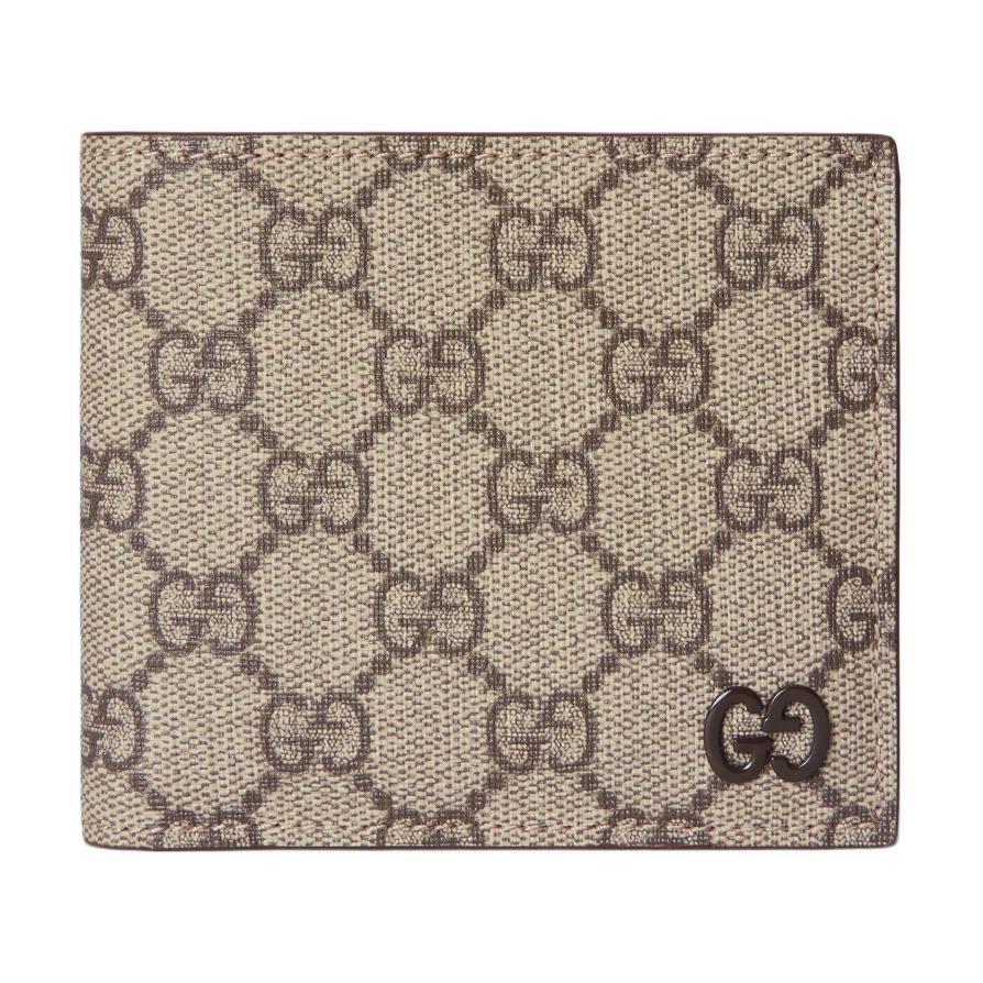 Gucci Gucci Canvas Coin Purse Regular Men's Beige & Ebony