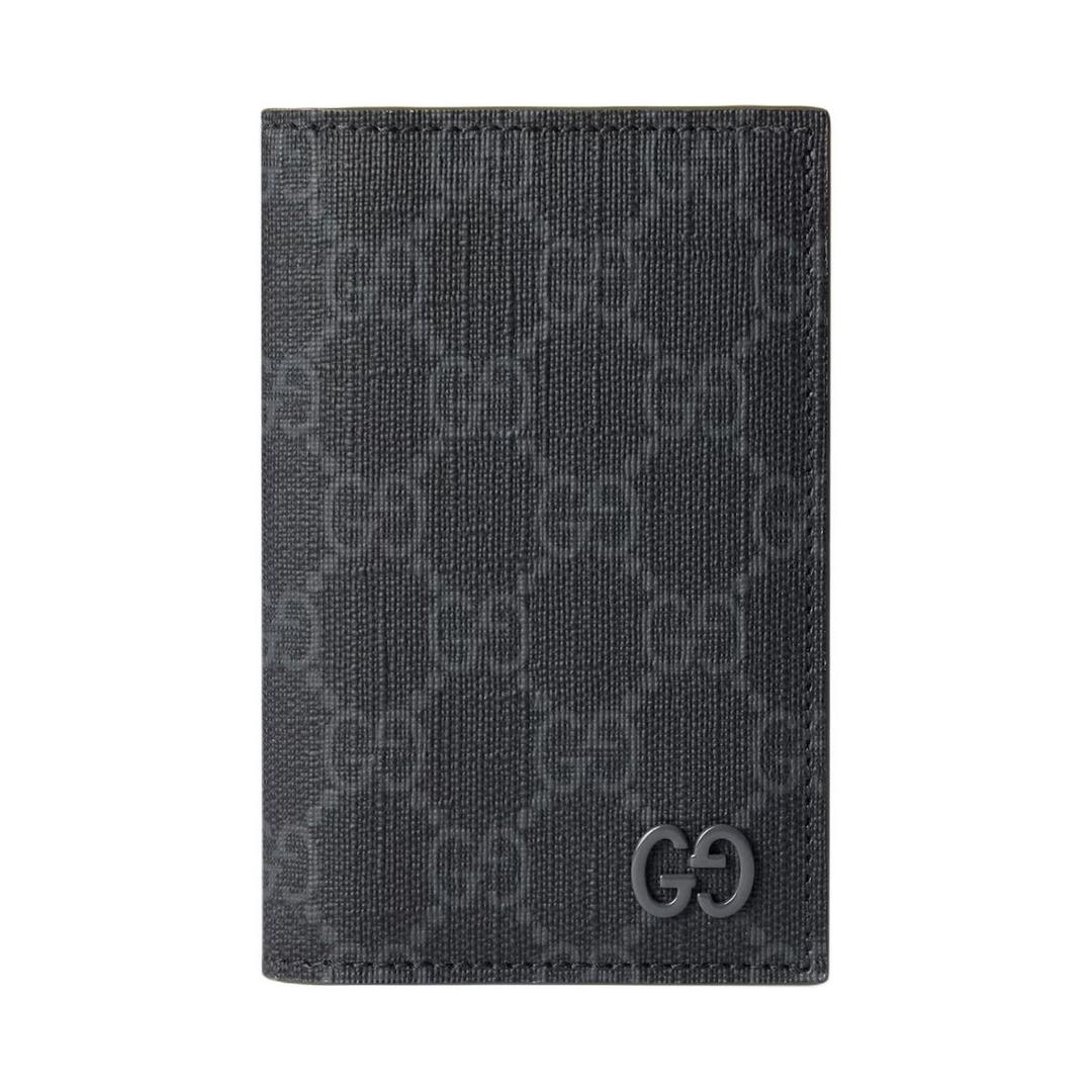 Gucci Gucci Canvas Card Holder Men's Black