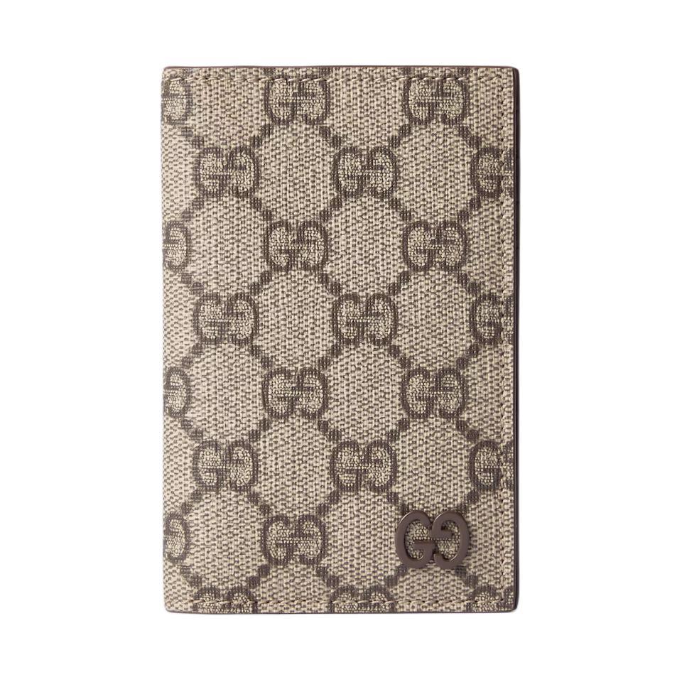 Gucci Gucci Supreme Canvas Card Holder Men's Beige
