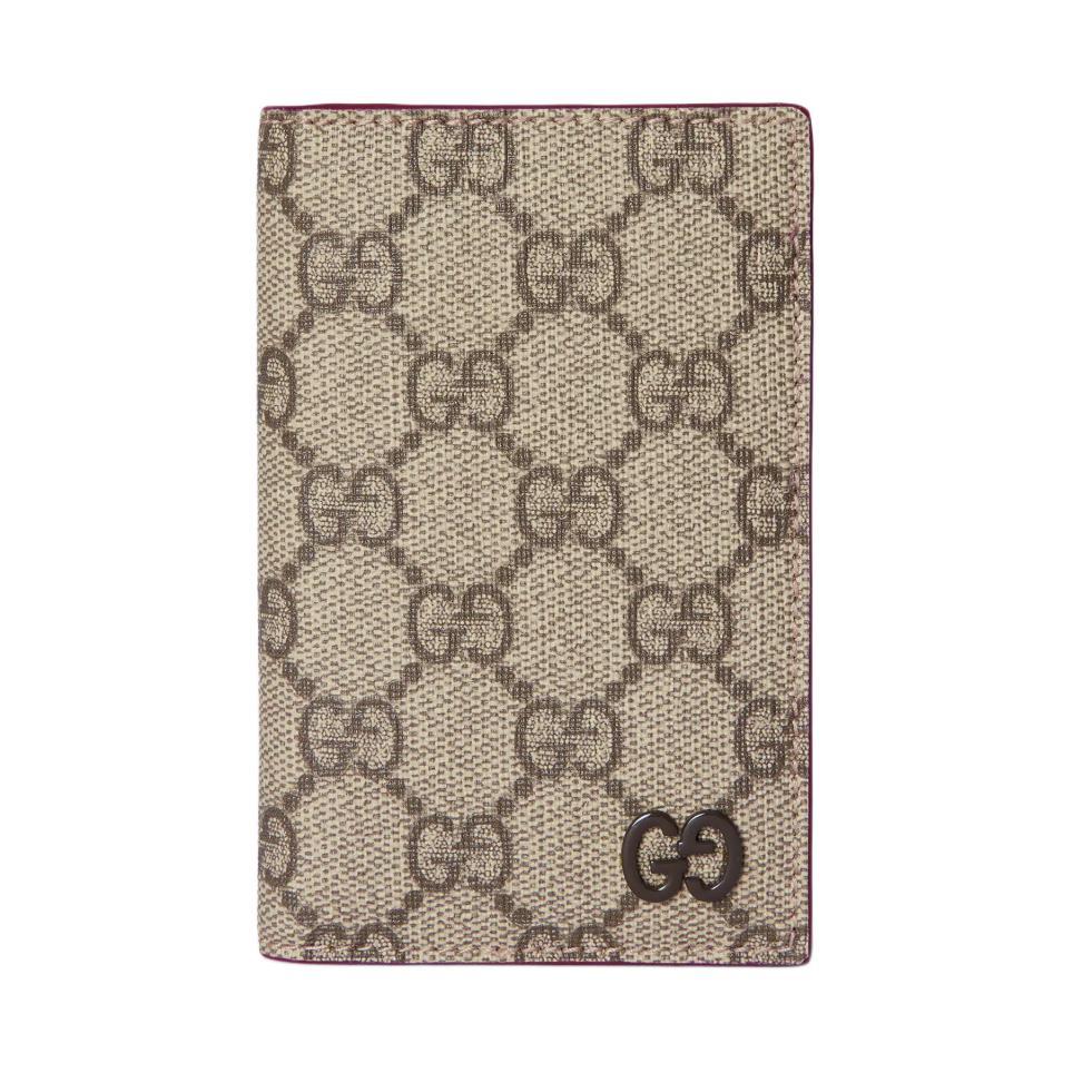 Gucci Gucci Canvas Card Holder Card Holder Regular Men's Beige & Ebony