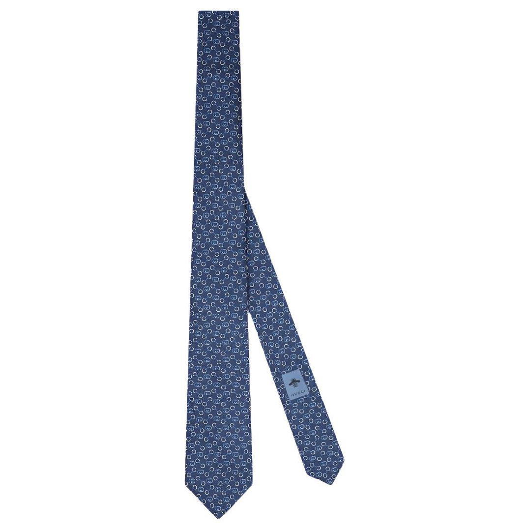 Gucci Gucci Mulberry Silk Ties Men's Dark Blue