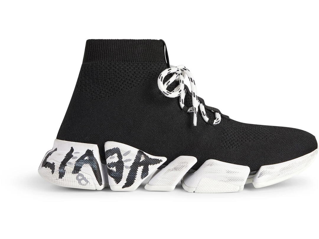 Balenciaga Balenciaga Speed 2.0 Lace Up Black Graffiti