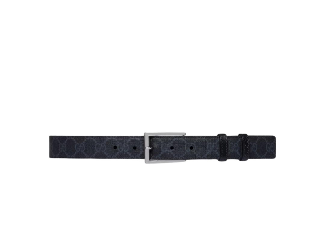 Gucci Gucci Reversible Belt With Rectangular Buckle In Black leather