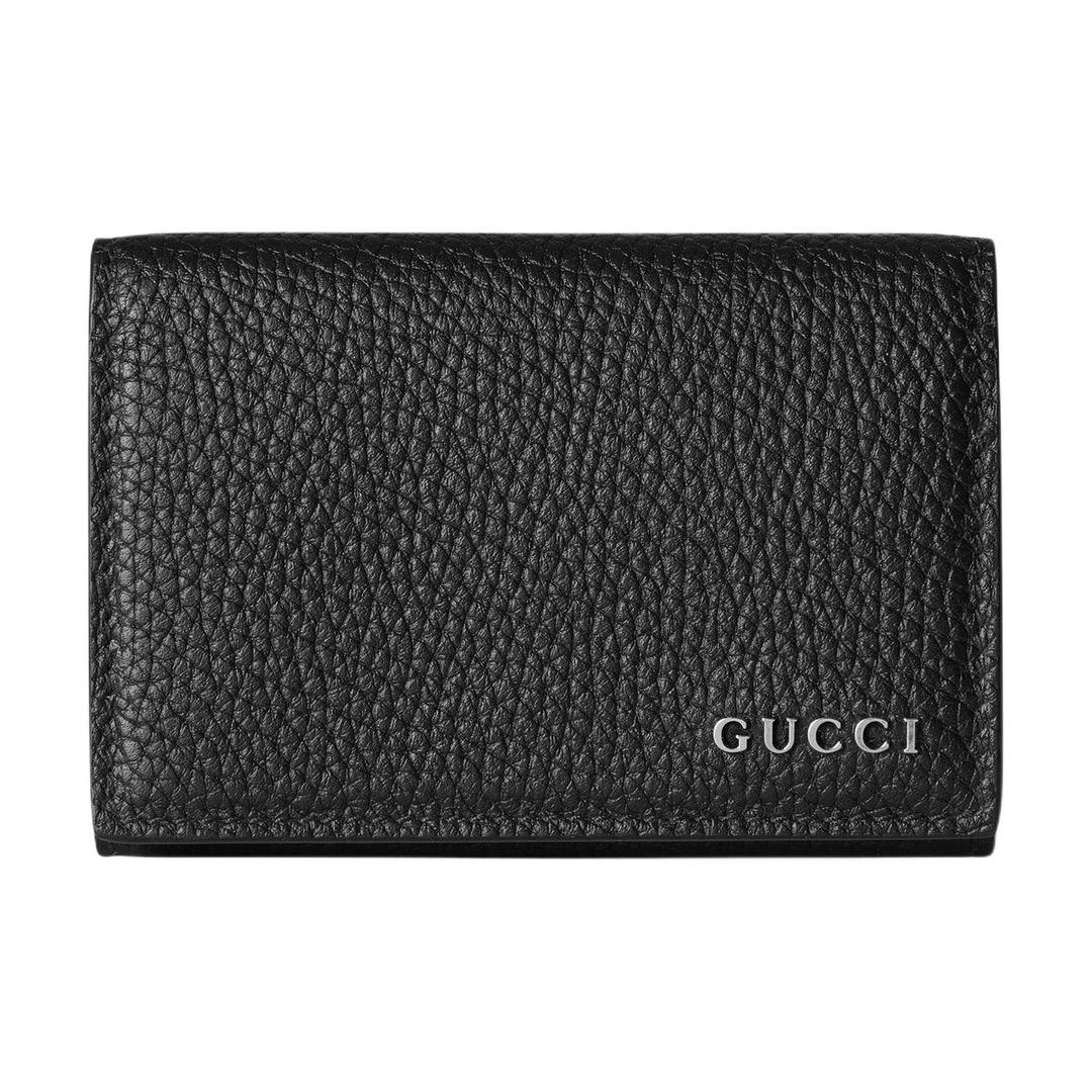 Gucci Gucci Leather Card Holder Men's Black