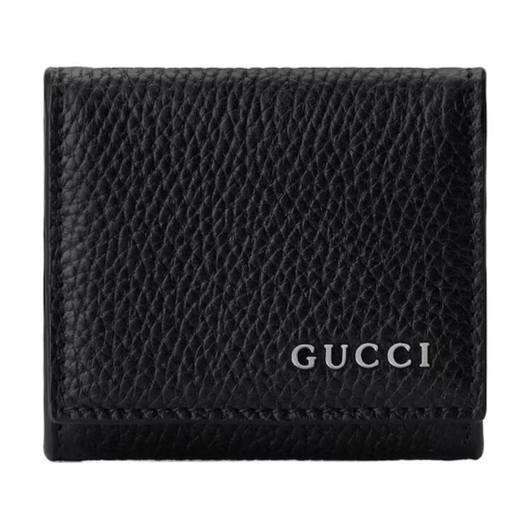 Gucci Gucci Leather Wallets Coin Purses Men's Black