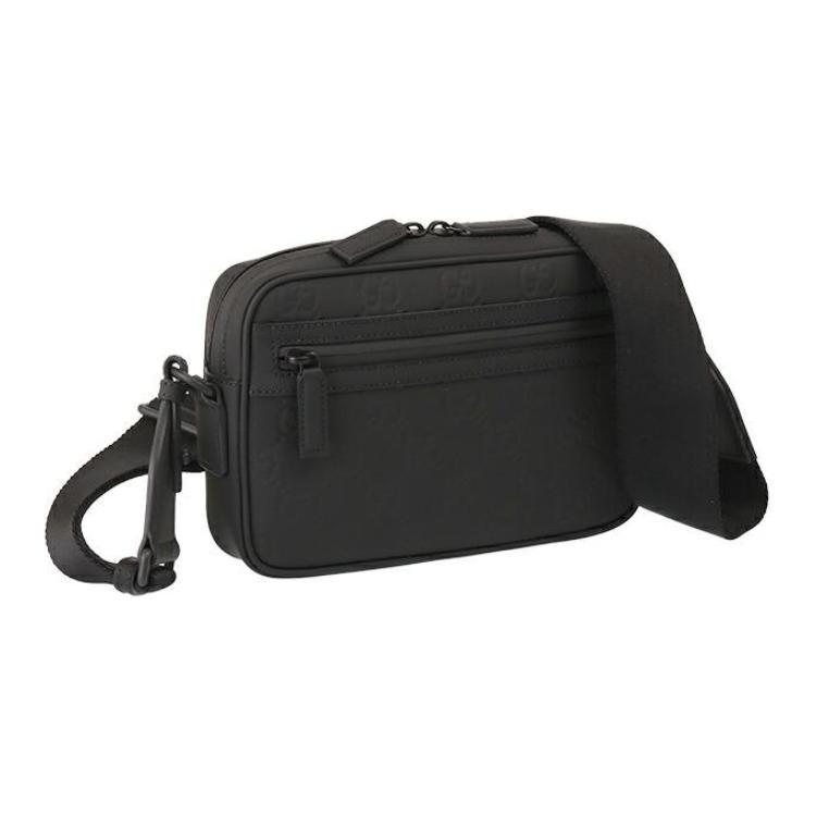 Gucci Gucci Leather Shoulder Bag Crossbody Bag Men's Black