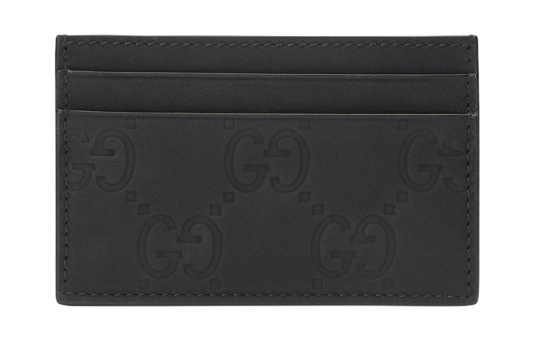 Gucci Gucci Leather Card Holder Men's Black