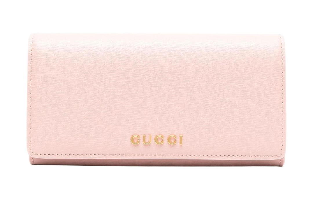 Gucci Gucci Calfskin Wallet Women's Light Pink