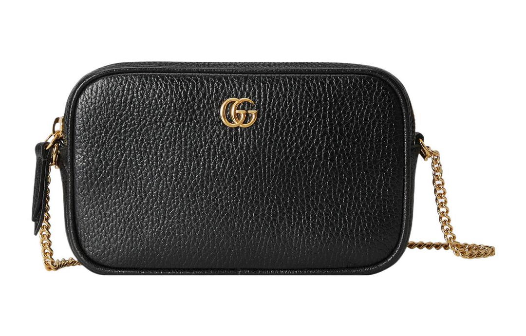 Gucci Gucci GG Marmont Leather Crossbody Bag Shoulder Bag Mini Women's Black