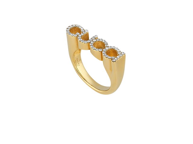 Gucci Gucci Letter Ring Antique Gold Toned Metal - view 1