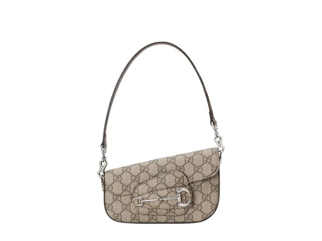 Gucci Gucci Horsebit 1955 Mini Shoulder Bag Beige Ebony GG Supreme - view 1