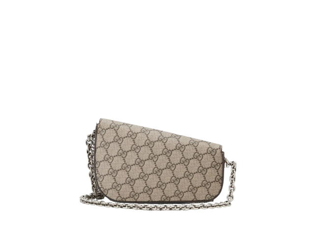 Gucci Gucci Horsebit 1955 Mini Shoulder Bag Beige Ebony GG Supreme - view 2