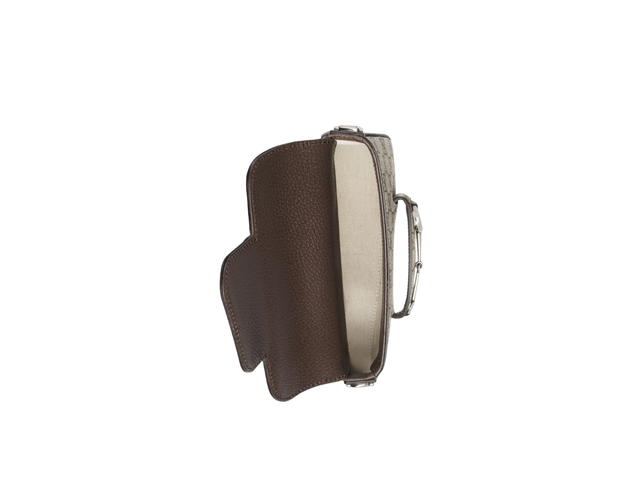 Gucci Gucci Horsebit 1955 Mini Shoulder Bag Beige Ebony GG Supreme - view 4