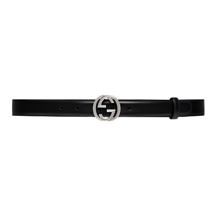 Gucci Gucci Leather Belts Women's Black Width: 2.5CM