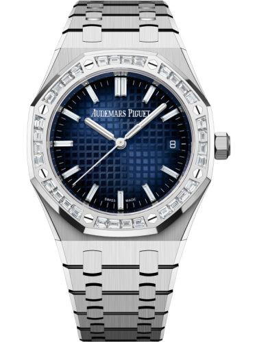 Audemars Piguet Audemars Piguet Royal Oak Selfwinding 34 White Gold - Baguette / Smoked Blue