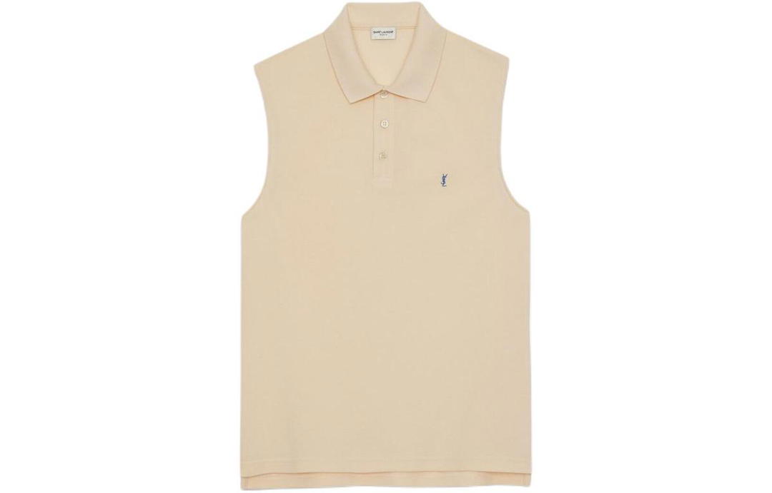 Saint Laurent Saint Laurent Cassandre Sleeveless Polo Shirt