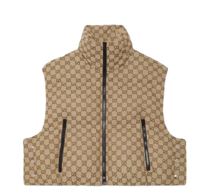 Gucci Gucci GG Canvas Padded Vest Beige (W)