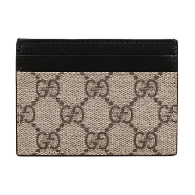 Gucci Gucci Canvas Card Holder Women's Beige