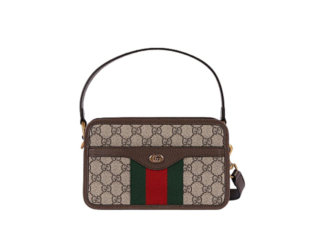 Gucci Gucci GG Supreme Canvas Ophidia Crossbody Bag Beige