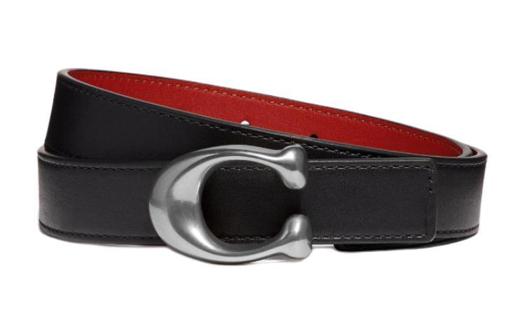 Coach Coach Leather Belts Women's Black Width 2.5cm