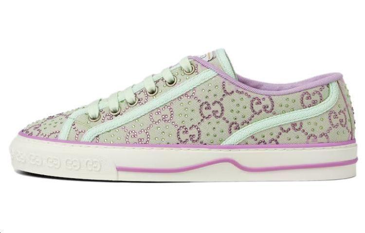 Gucci Gucci Women's Tennis 1977 'GG Crystals Pale Green Lilac' Women's