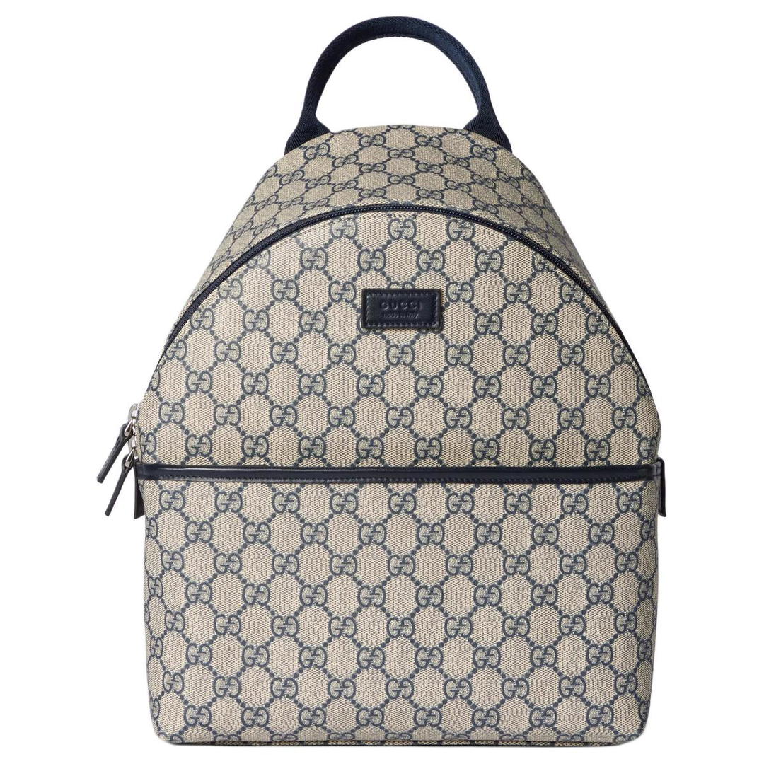Gucci Gucci GG Supreme Canvas Backpack Kids' Beige & Blue