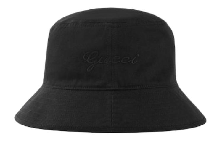 Gucci Gucci Viscose Cotton Polyester Bucket Hats Men's Black