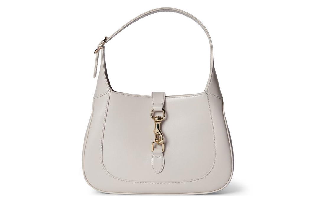 Gucci Gucci Jackie 1961 Leather Handbag Shoulder Bag Small Size Women's Light Beige