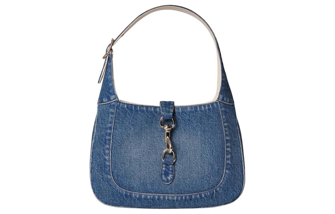 Gucci Gucci Jackie 1961 Denim Handbag Shoulder Bag Small Size Women's Blue