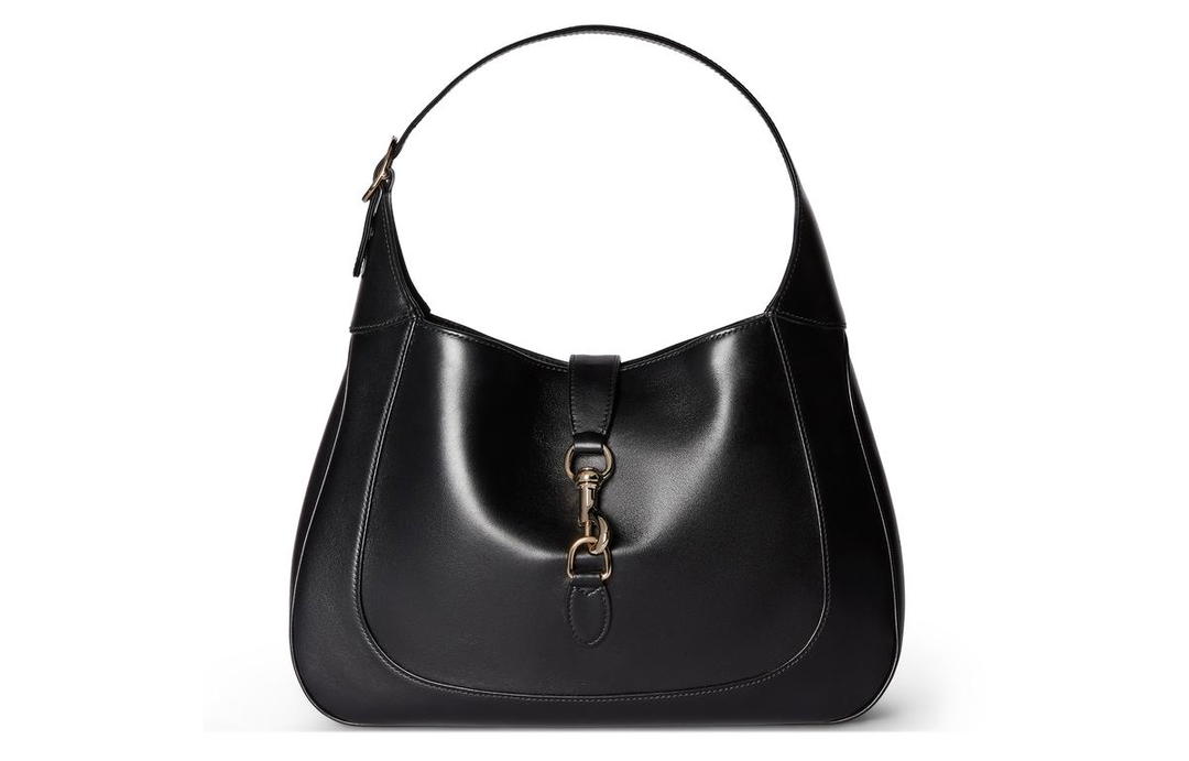 Gucci Gucci Jackie 1961 Leather Handbag Shoulder Bag Women's Black