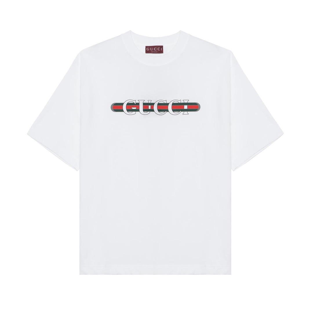 Gucci Gucci Logo Printed Jersey T Shirt