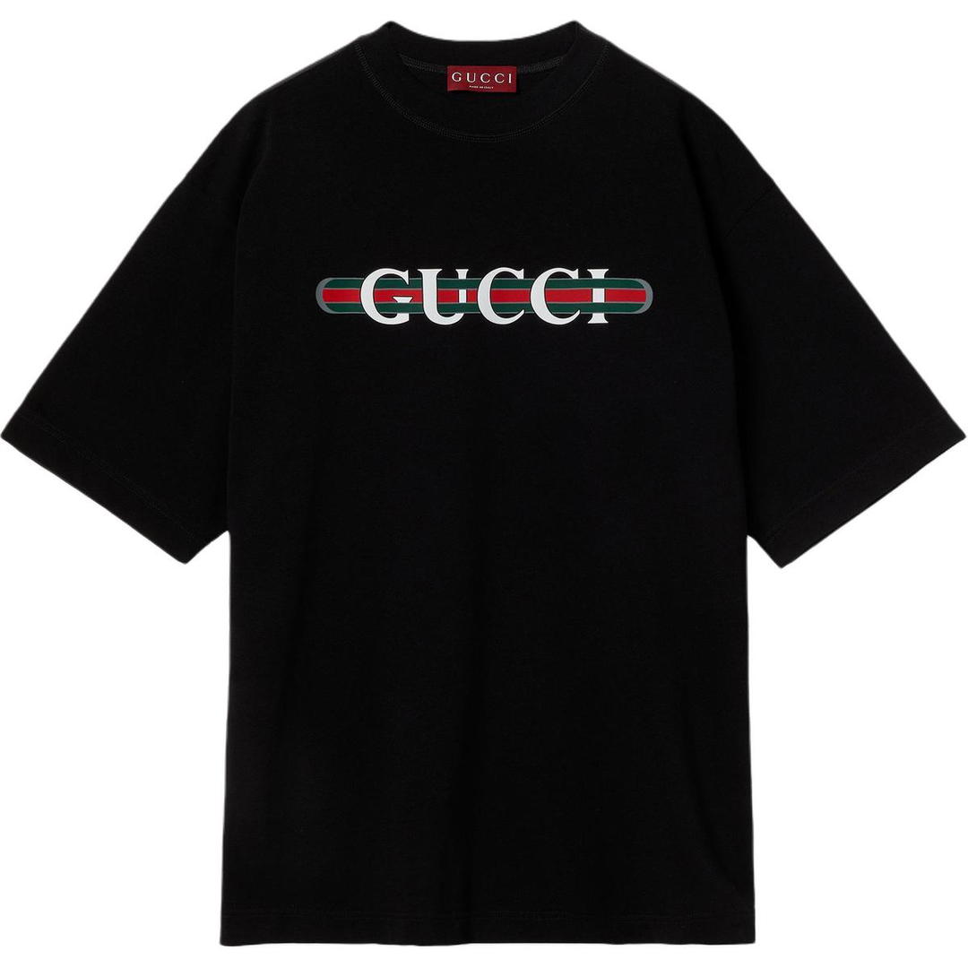Gucci Gucci Logo Printed Jersey T Shirt